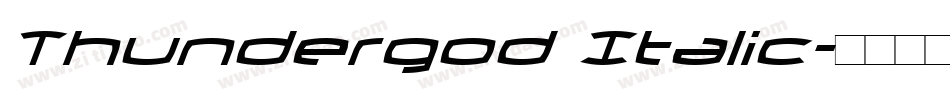 Thundergod Italic字体转换
